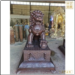 2米故宫铜狮子雕塑定制