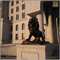 酒店铜狮子制作