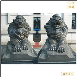被烫发铜狮子雕塑的起源