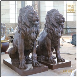 大型铜狮子图片
