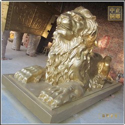 金色铜狮子雕塑厂家