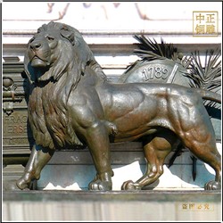 大型室外景观铜狮子雕塑