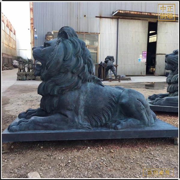 定做欧式铜狮子雕塑铸造厂(图1)
